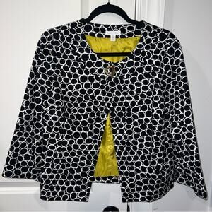 Charter Club Black and White Polka Dot Blazer size Medium